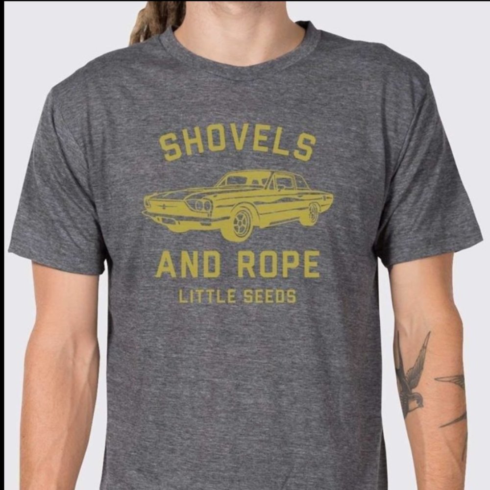 SHOVELS and ROPE Band Tee grey vintage tshirt L